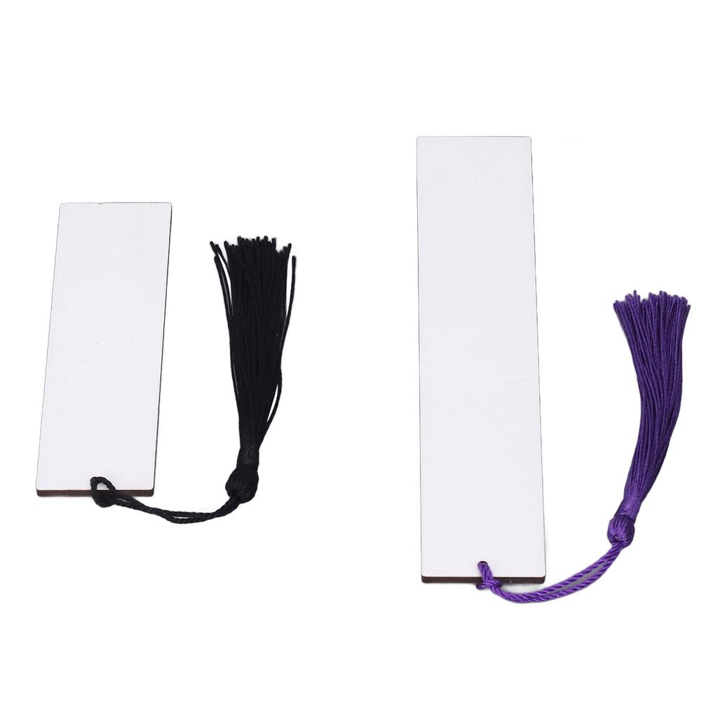 60 Pcs Sublimation Blanks Bookmark Double Sided Sublimation Blanks Products with Colorful Tassels