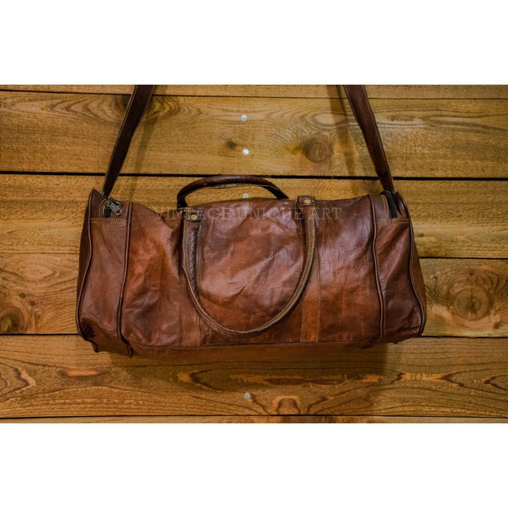 Messenger Schulter Aktentasche Laptoptasche Vintage Leder Herren echte braune Ziege