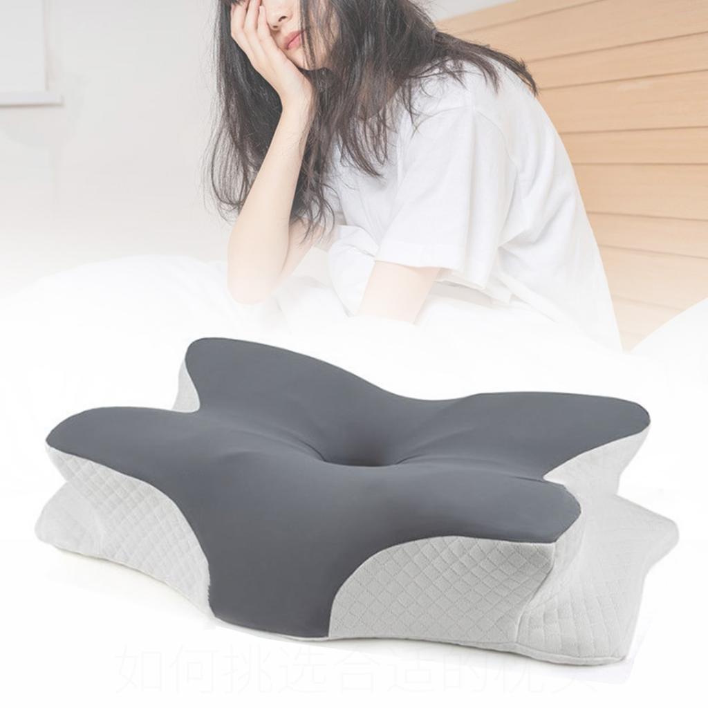 Cervical Pillow Memory Foam Soft Breathable Ergonomic Thickened Ice Silk Neck Support Pillow for