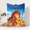 Custom Name Lion Cub Name Flannel Blanket Throw Blanket Soft Warm Sofa Bed home Decor Unique Gift