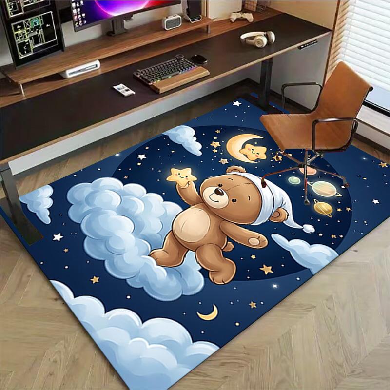 1PC Bear Cloud Non-Slip Floor carpet, Office, family, bedroom, Studio - Large Area Rug,Decorative Mat, Longlasting Material-C0474