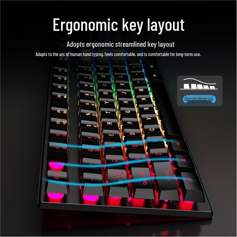 EWEADN GX30Z Wired Gaming Keyboard Mouse Combo