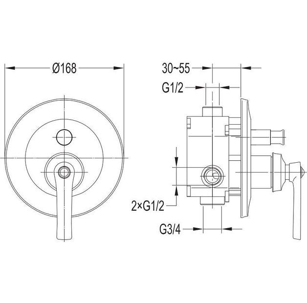 Смеситель Omnires Armance хром AM5235 CR
