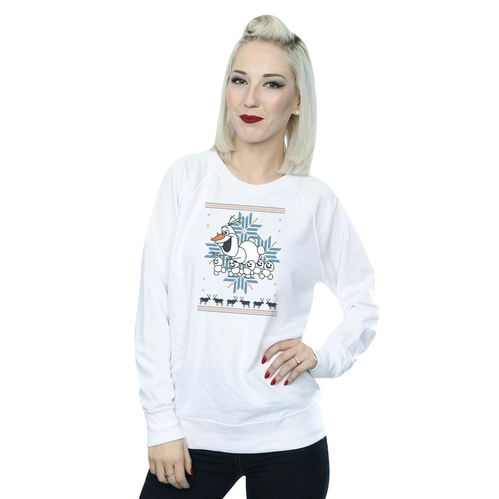 Disney Womens/Ladies Frozen Christmas Olaf And Snowmen Sweatshirt
