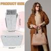 uxcell Bag Organizer Insert, Portable Felt Bag Insert with Snap-on Multifunctional Compartments, Dome Shaper for Satchels, Totes, and Handbags