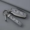 Alloy Leather Car Key Case Cover For Byd Song Plus Atto 3 Han Ev Tang Dm Qin Seal Dolphin Remote Fob Holder Keychain Accessories