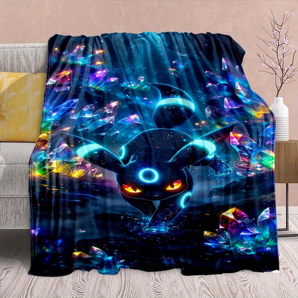 Pokémon Anime Flannel Blanket - Soft Warm Perfect for Sofa, Bedding Camping Travel Office Home Decor -QJY