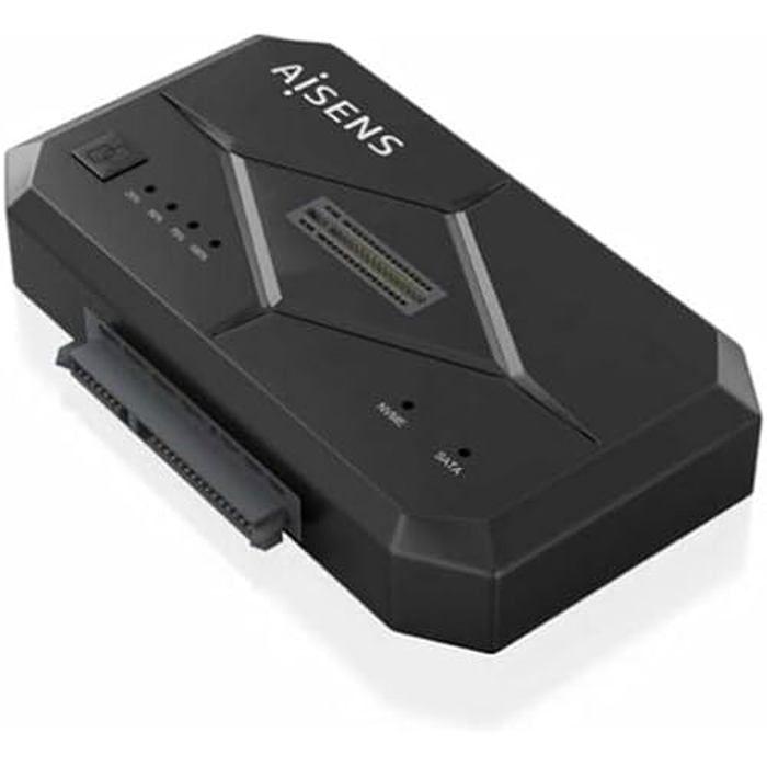 Station d'accueil - AISENS - ASDS-M2SATA04B - USB 3.0 - Noir - Compatible HDD/SSD