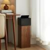 Nordic Waste Bins Modern Living Room Waste Bins Luxury Bathroom Large Capacity Trash Can Wood Household Items Trash Can Baskets