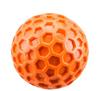 JTPAWS Indestructible Squeaky Blue Dog Ball Honeycomb Pattern Relieves Anxiety Cleans Teeth Interactive Chew Toy Aggressive