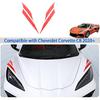 Front Headlight Decals Compatible with Chevrolet Corvette C8 2020-2026, Headlight Fender Stripes Sticker, Car Front Headlamp Decals Sticker