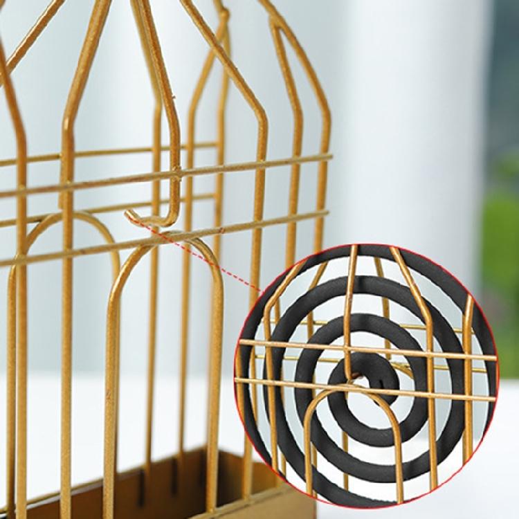 Elegant Metal Birdcage Incenses Coil Stand Forest Camping Incenses Coil Holder for Outdoor Gatherings