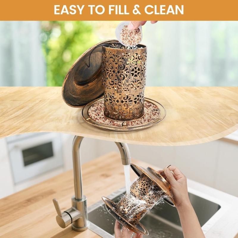 Metal Bird Feeder for Outdoors Hanging - Premium Grade Metal Bird Feeder for Small Birds, Chew-Proof, Weather and Water Resistant Wild Bird Feeders