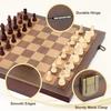 Magnetic Wooden Chess Set for Adults Kids 15'' Chess Board with Handmade Pieces, Folding Portable Travel Unique Chess Sets Game for Tournament