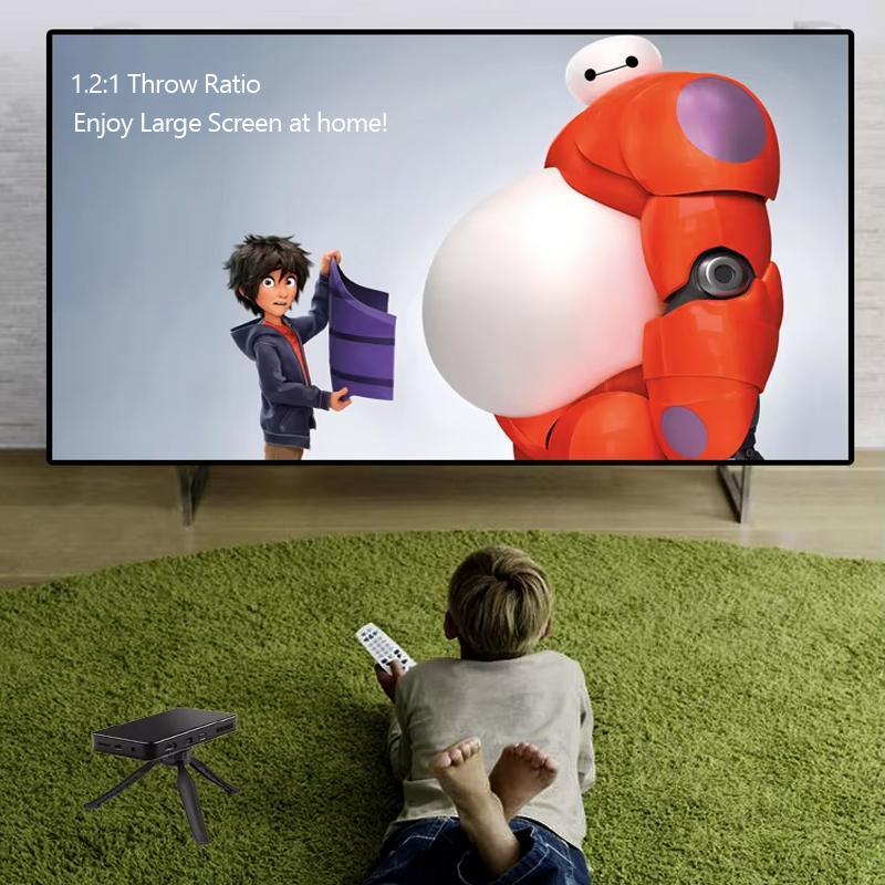 Vivicine Newest Arrive HD Mini Smart DLP 4k Projector Android 9.0 5G Wifi BT Build-in Speaker Battery Pocket Phone Projectors