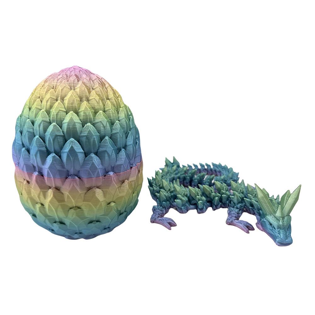 3D Printed Dragon Egg Easter Decoration Creative Decompression Dragon Egg Articulated Crystal Dragon Fidget Toy Kids Gifts