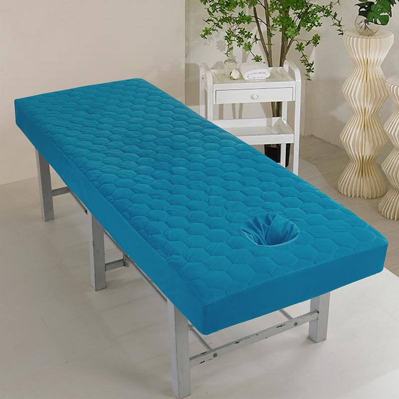 Spa Massage Bedspread Physiotherapy Beauty Salon Bed Fitted Sheet With Face Hole Thicken Elastic Quilted Therapy Bed Cover