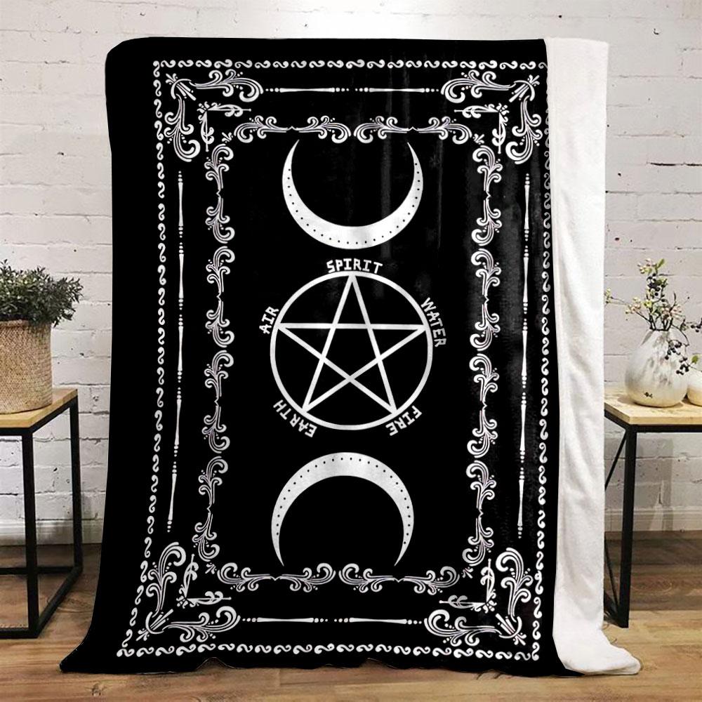 Pentagram & Moon Blanket for all seasons blanket lunch break throw gift