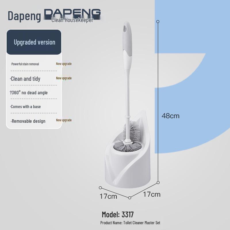 Toilet Brush & Holder Set, No-Drill, Ideal for Home, Hotel, Bathroom, Bidet Cleaning