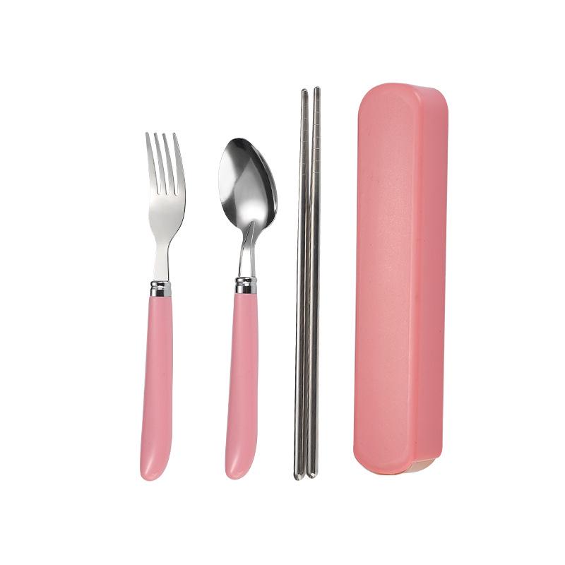 

Набор столовых приборов для путешествий из нержавеющей стали: Вилка, ложка, палочки для еды и ящик для хранения
