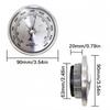 Einfach zu tragendes analoges Barometer Thermometer Hygrometer Set Silber Metall 90mm für Zuhause Büro Reise Überwachungsbedürfnisse