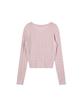 REST&RECREATION Cable V-Neck Knit Top - Pink