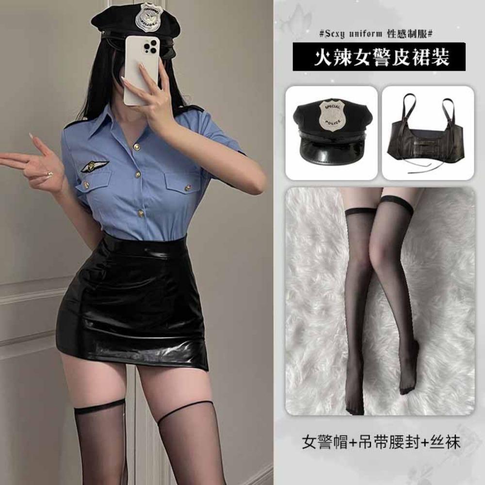 Xian Yi Sexy Uniform Sexy Pokušení Policejní Zadek Sukně Ženská Policie Vášnivé Oblečení Zdarma Cosplay Oblečení 507