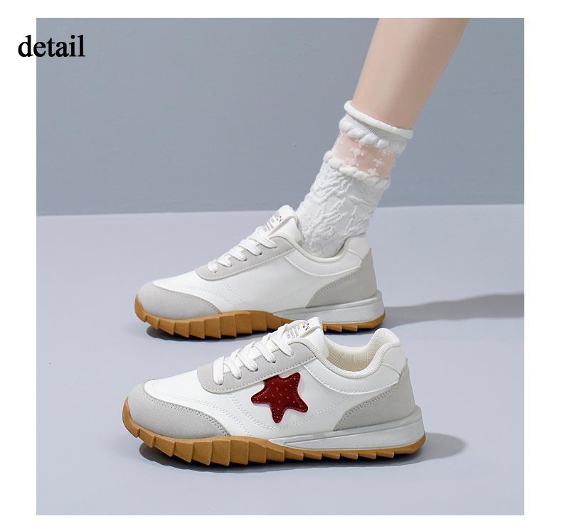 Casual Sneakers for Women Anti Slip Lightweight Running Shoes Breathable PU Leather Walking Sneakers Women's Low Top Lace Up Tennis Sport Shoes