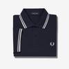 [M3600] Twin Tip Fred Perry Shirt - Navy/White M3600-238