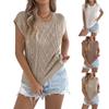 Women's Fashion Hollow-out Twisted Batwinged Sleeve Casual Loose Knit Top
