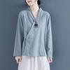 Chinese Style Cotton Linen Shirts for Women Hanfu New Chinese Tang Dynasty Costume  Chinese Traditional Clothes for Women TS-838