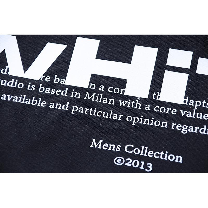 Off-White 2026 Herbst und Winter Neu Unvollständiger Buchstabenaufdruck Muster Herren und Damen Rundhals Hoodie