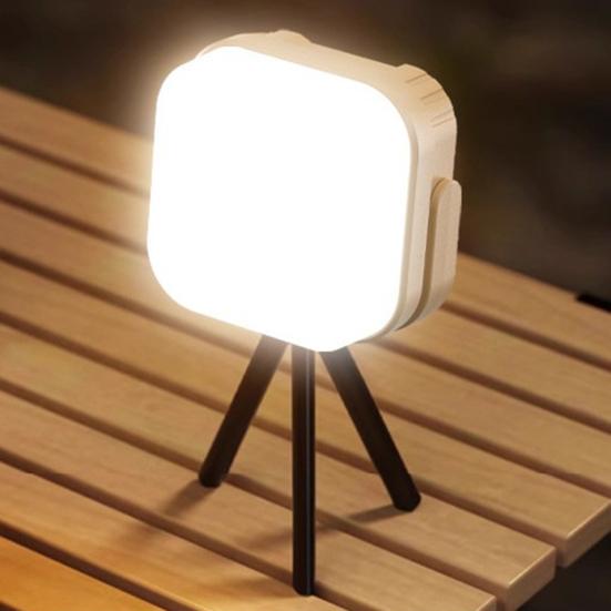 Outdoor Camping Lantern Light Waterproof Solar USB Rechargeable Square Light 3 Modes Adjustable Ultra Bright Hiking Tent Hanging Emergency Lamp