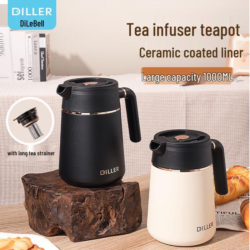 Delebear 1л Термос для чая из нержавеющей стали с изоляцией