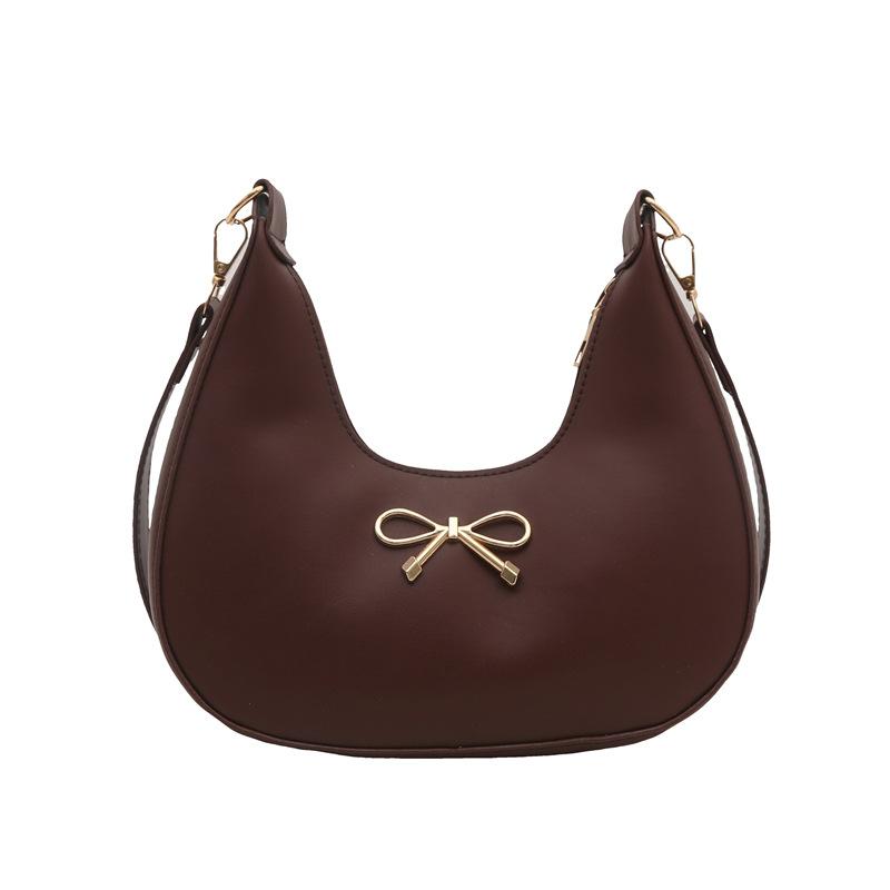 Temperament versatile women's bag fashion bow underarm bag niche design shoulder messenger bag