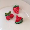 Cartoon Fruit Grabber Cute Strawberry Lemon Cherry  Acetate Hair Clip  Grape Bangs Crushed Hair Clip  Top Clip Hair Accessory