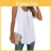 New Size Solid Womens Plus Color Crew Neck Vest Top