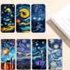 RE55 Starry Night Van Gogh Painting Phone Case for Motorola Moto Edge 20 30 40 50 S30 Fusion Ultra Pro Neo Lite + G200 G23