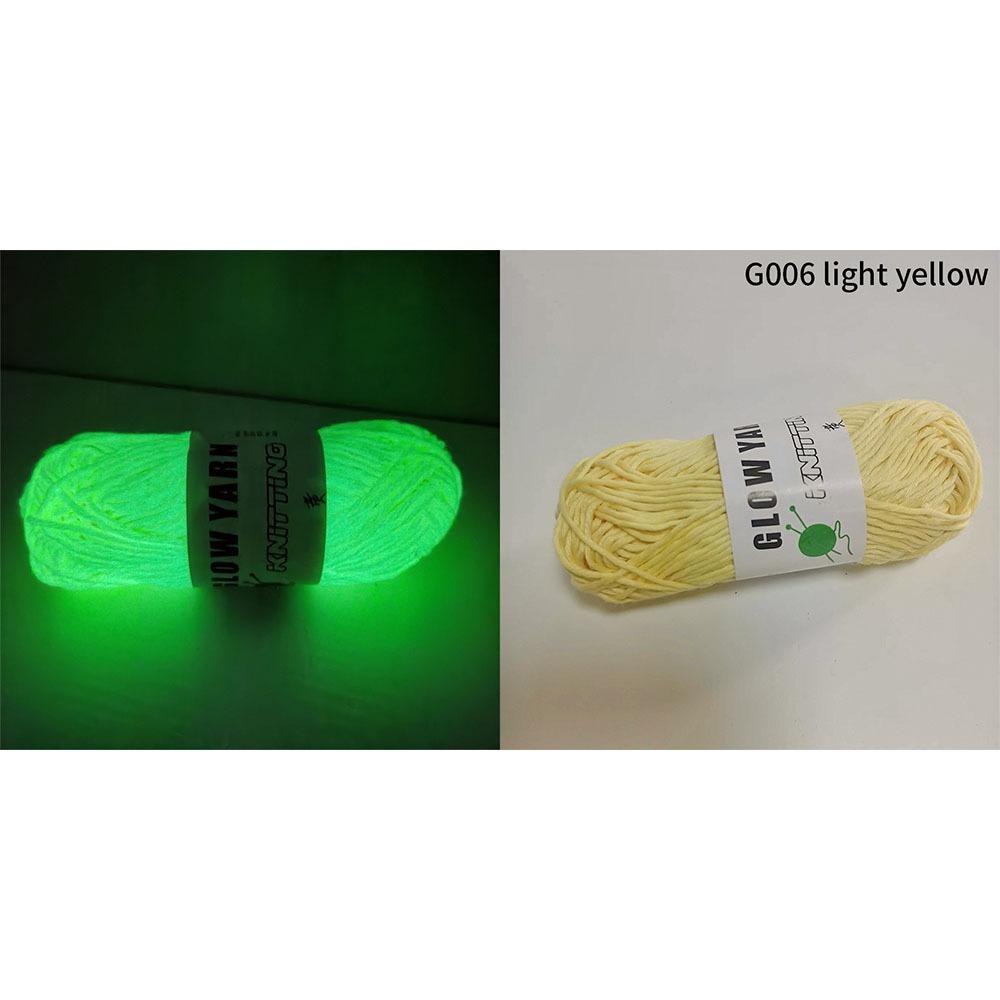 50g/roll Thread Glowing Yarn Glow In The Dark Knitted Yarn Skin-friendy Luminous Chunky Yarn  Sewing