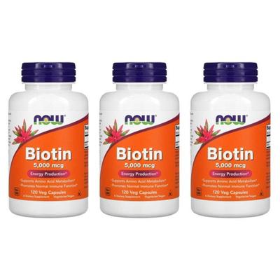 NOWFOOD Now Food Biotin 5 000 Mcg 120 Veggie Capsules Biotin