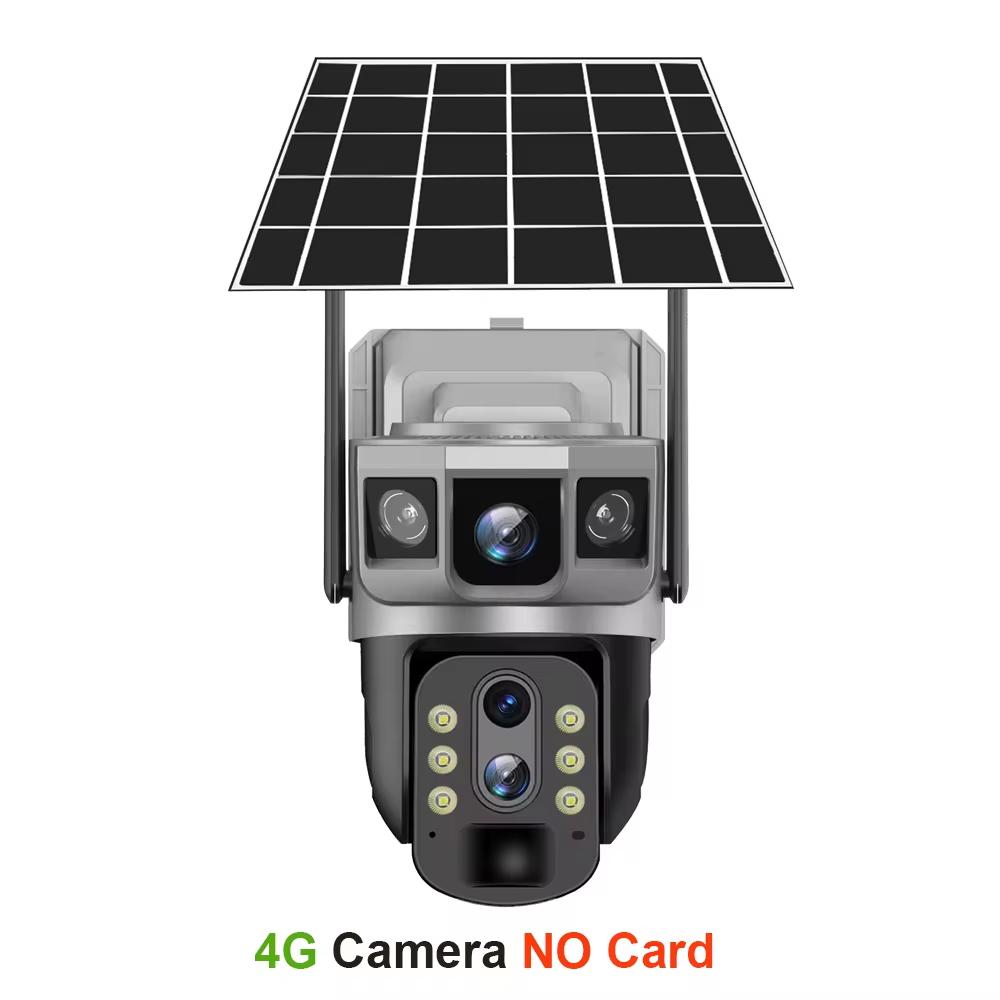 12MP 6K Solar 4G IP Camera CCTV Surveillance 10X Digital Zoom Outdoor Waterproof Monitor Pir Motion Detect Night Vision V380 Cam
