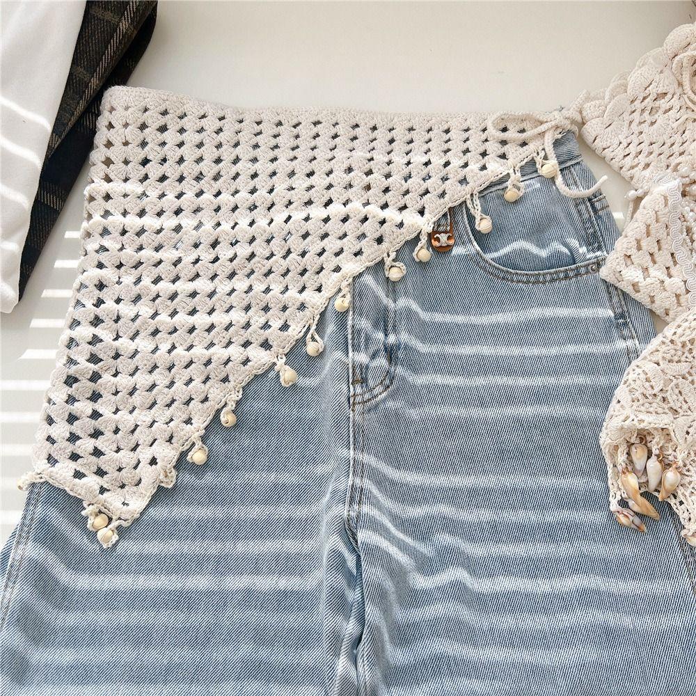 Countryside Style Hollow Out Lace Shawl Exotic Crochet Flower Scarves Elegant Fart Curtain Summer
