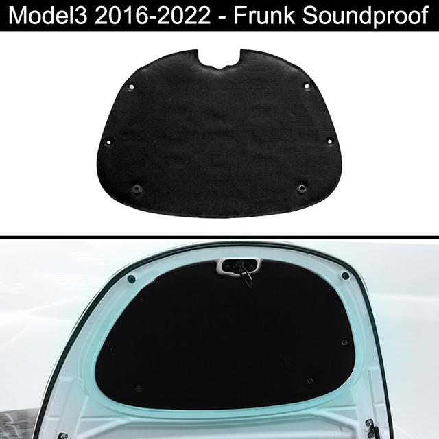 Für Tesla Model 3 2017-2023 Vorderer Kofferraumdeckel Schalldämmung Baumwolle Innenhaube Frunk/Kofferraum Schalldichte staubdichte Baumwollmatte