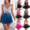 New European and American Skirt Women's Swimsuit Cross-spliced Tankini One-piece Swimsuit