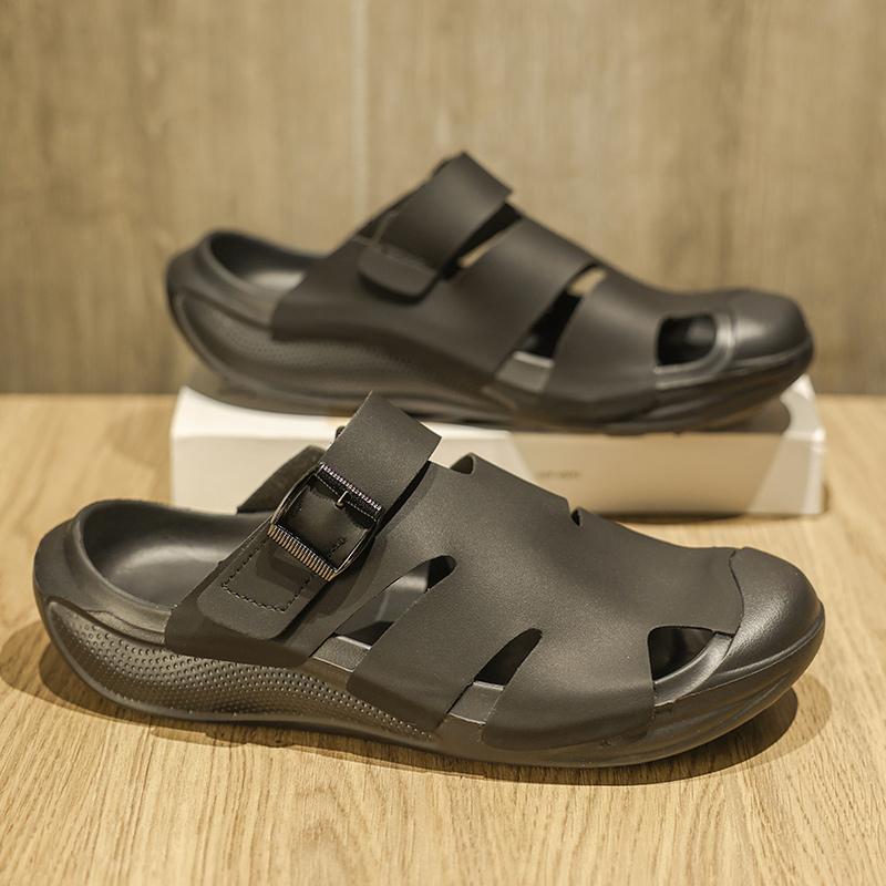 Men's Shoes Male Summer Sandals Comfy Indoor Garden Clogs Wrapped Toe Closed Toe Non-Slip Slippers with Arch Support  Trend