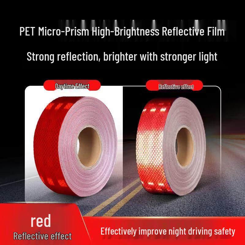PET Red & White Reflective Warning Tape