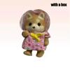 Kid Dolls Animal Dolls Small Commodities OrnamentsCat Family Animal Figure Poodle Flocked Shaggy Forest DIY Gift
