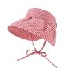 Multi-Color Rollable Foldable Gingham Wide Brim Sun Visor For Women Adjustable Windproof Sun Hat Portable Uv Block Sun Hat