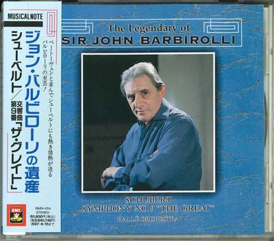 CD BARBIROLLI - Schubert/Symphony No.9''the Great'' 18MN1014 TOSHIBA EMI Japan Classical Used