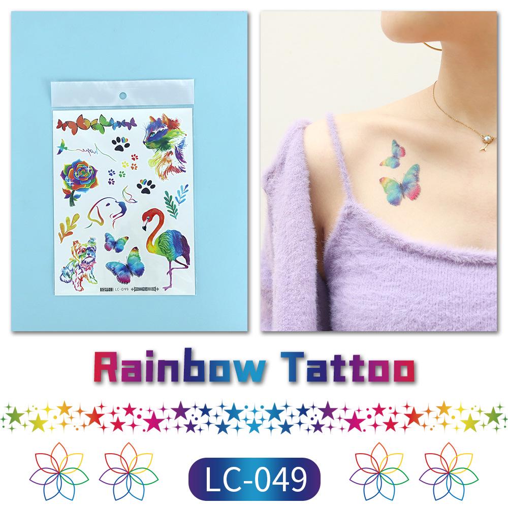 Proud Day Waterproof Rainbow Sports & Camouflage Tattoo Stickers for Arm and Face